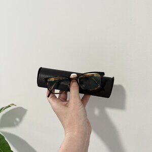 Robert Marc Brown Tortoise Shell Print Eyeglasses & Case
